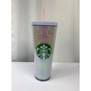 STARBUCKS Multicolor Sequin Cold Cup Tumbler Cold Drink 24 Oz. 2020
